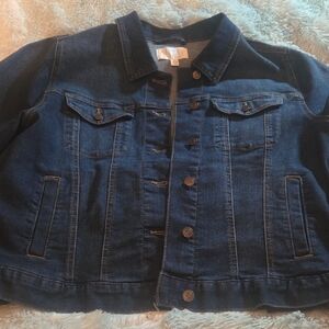 Time and Tru Dark Blue Jean Jacket